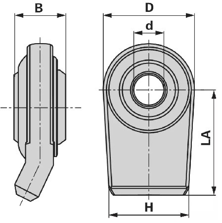 Anschweißkugel gebogen mit Breite 45mm der Kat 3 mit Bohrung 38mm in Top Qualität